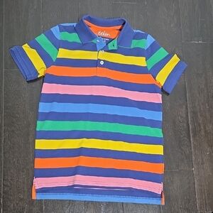 Boden Kids Stripe Polo in Blue, Green, Yellow, Orange, Pink 11-12 Y